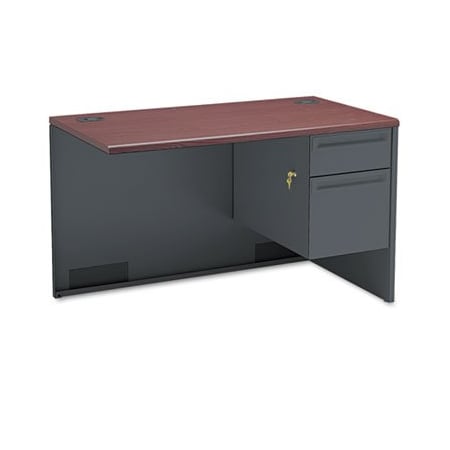 Hon HON, 38000 Series Flush Return, Right, 48w X 24d X 29-1/2h, Mahogany/charcoal 38215RNS